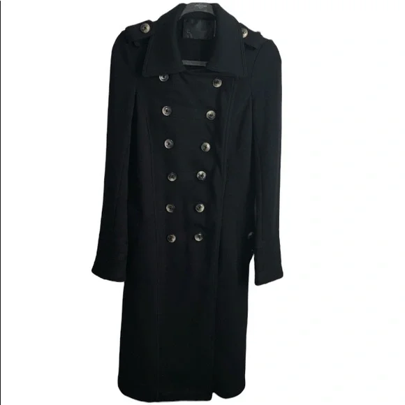 Jackets & Coats | Vintage Long Black Rocker Jacket Sz S